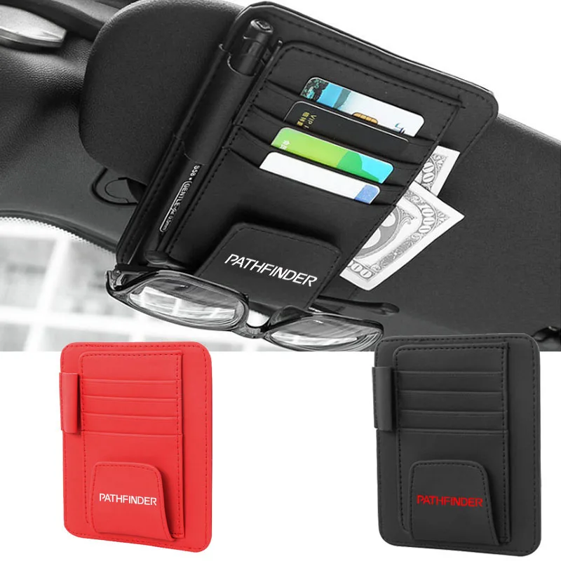 

Car Sun Visor Multifunction Card Package Holder Glasses Holder Pen Organizer Auto Accessories for Nissan Pathfinder