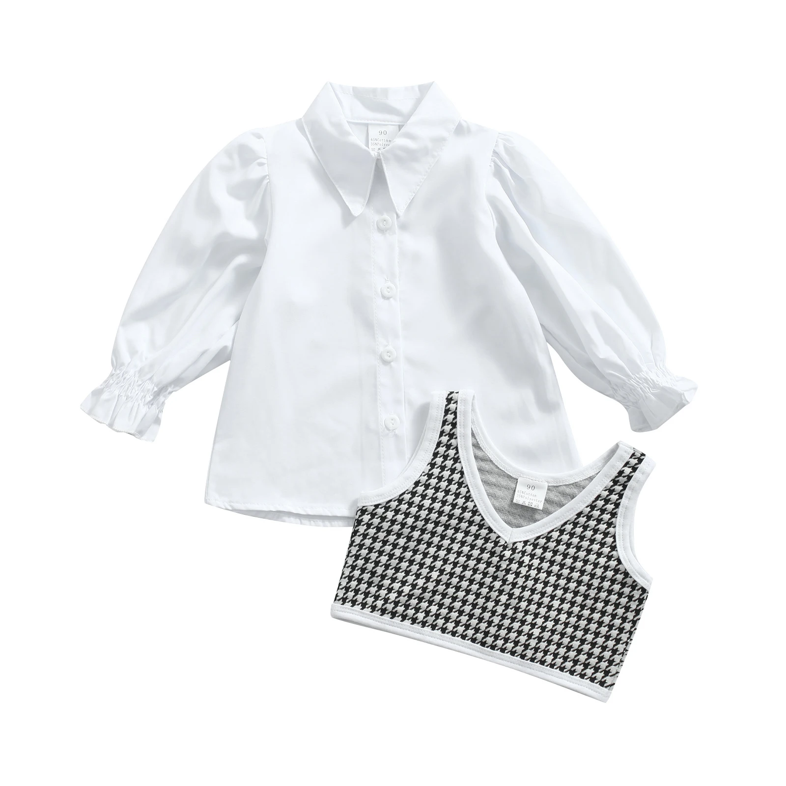 

2 шт., осенняя рубашка с длинным рукавом и пуговицами