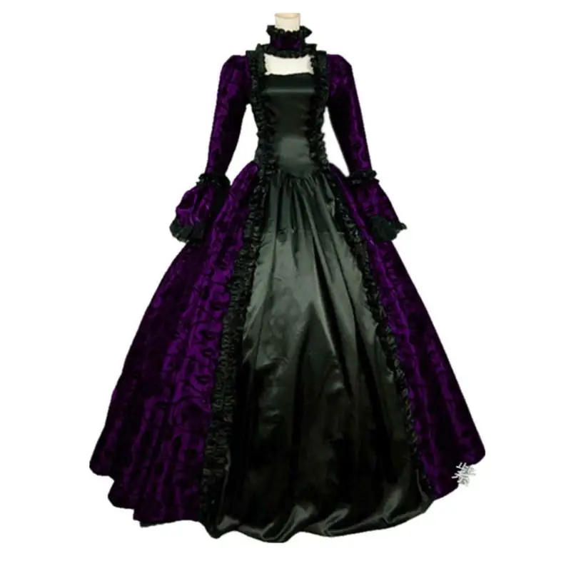 Женское винтажное платье принцессы длинное кружевное вечернее в средневековом