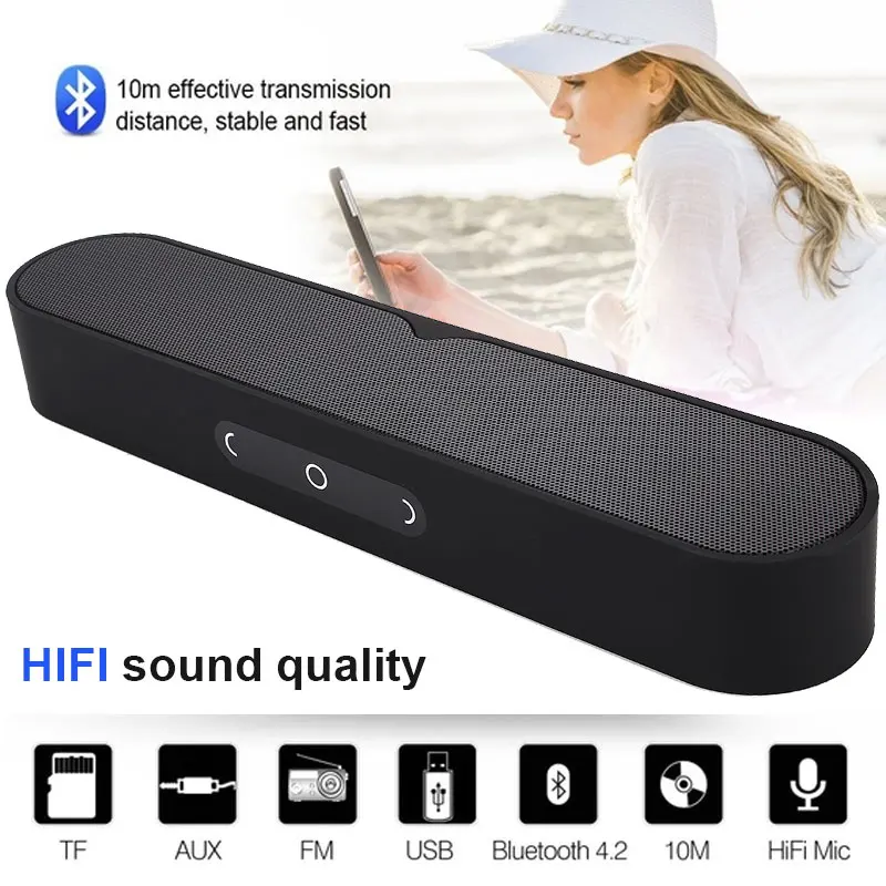 F1 Plus портативный 3D объемный HIFI динамик беспроводной Bluetooth стерео Супер Бас Звук