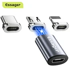 Магнитный адаптер Essager Micro USB, магнитный переходник MicroUSB мама-Type C папа для iPhone, Xiaomi, Samsung, Кабельный разъем