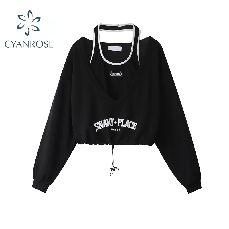 Женский корейский пуловер толстовки белый жилет комплект из двух предметов