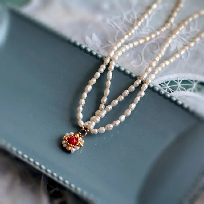 SINZRY original handmade natural freshwater pearl vintage two layer chokers necklace band for Women party jewelry accessory | Украшения и