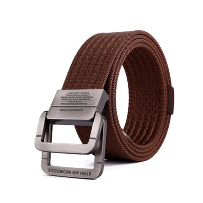 Ремень тактический Мужской Модный нейлоновый пояс с двойной кольцевой пряжкой