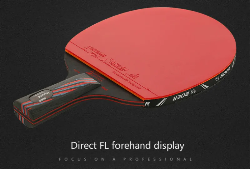 Boer S6 Table Tennis Racket Bat In Long/Short Handle Ping Pong Paddle | Спорт и развлечения