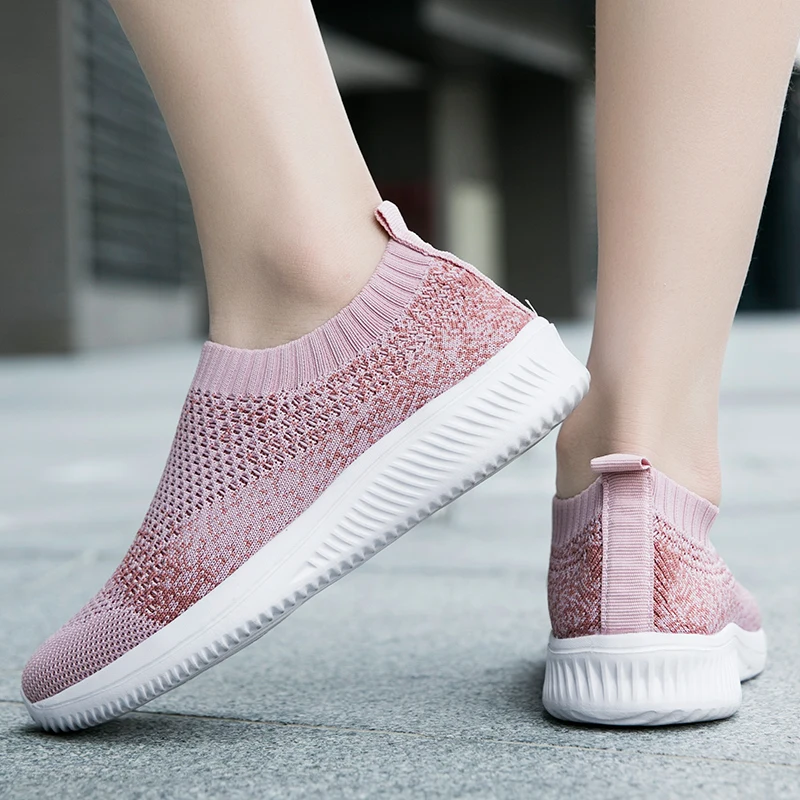 

2020 Ladies Loafers Flat Shoes Summer Round Sports Ladies Woven Outdoor Walking Shoes Comfortable Soft Breathable Women's Shoes