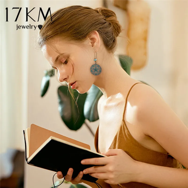 Винтажные этнические серьги 17KM для женщин 6 шт./компл. модные ретро подвески со