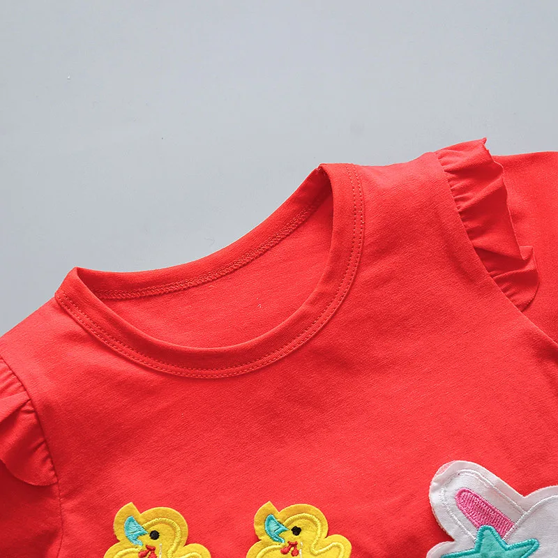 Baby Girls Clothing Sets Kids Summer Clothes Set Children Fashion Cartoon Cotton T-shirt+jeans 2pcs for Toddler 2020 New | Детская