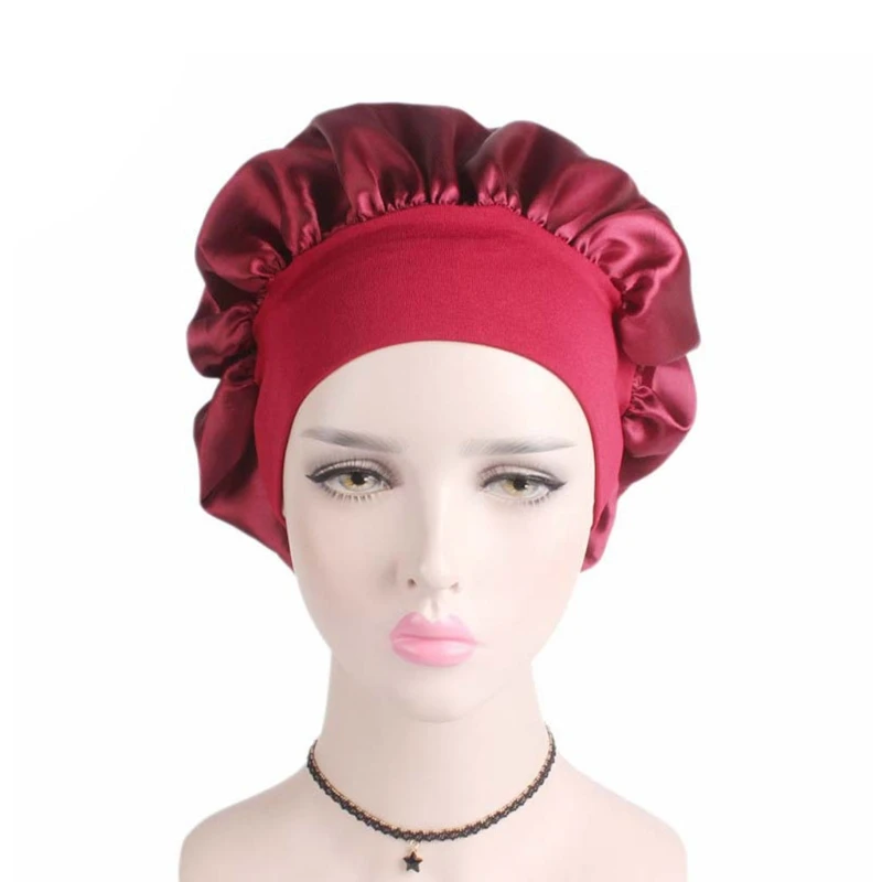 

Women Satin Sleep Cap Full Coverage Soft Night Sleep Hat Cap Chemotherapy Cap