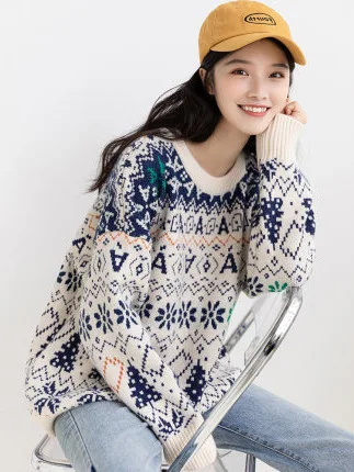 

Свитер женский, Осень-зима 2020, свободная верхняя одежда, плотный пуловер с круглым вырезом