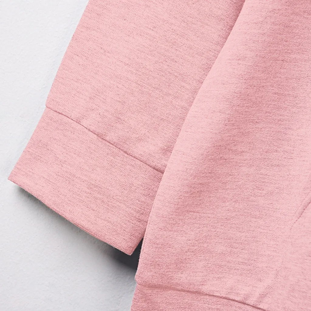 

Fashion Women Casual Solid Hoodie Blouse Long Sleeve Pullover Loose Tops #SRN
