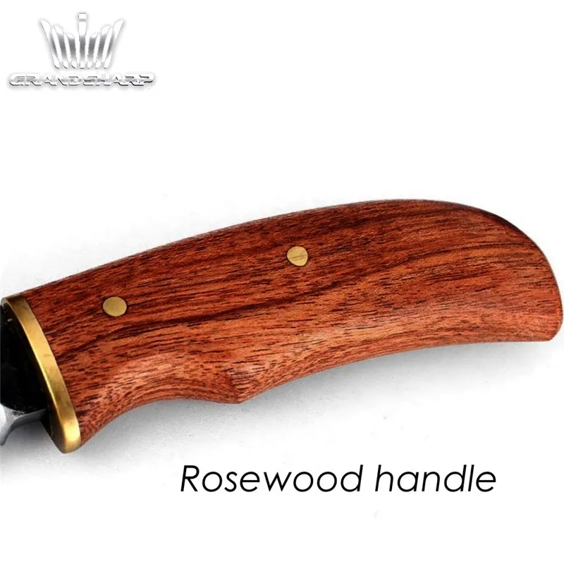 Охотничий нож ручной ковки с фиксированным лезвием из высокоуглеродистой стали