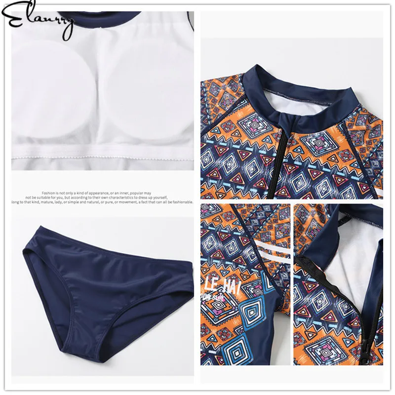 

Women Surfing Suits Sexy Summer Swimwear 4 Pieces 2019 Newest Rashguards Long Sleeves Long Pants Bathing Suits Maillot De Bain