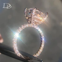 dodo shining big champagne rings for women cubic zirconia crystal rose gold color wedding bridal luxury fine ring bijoux femme