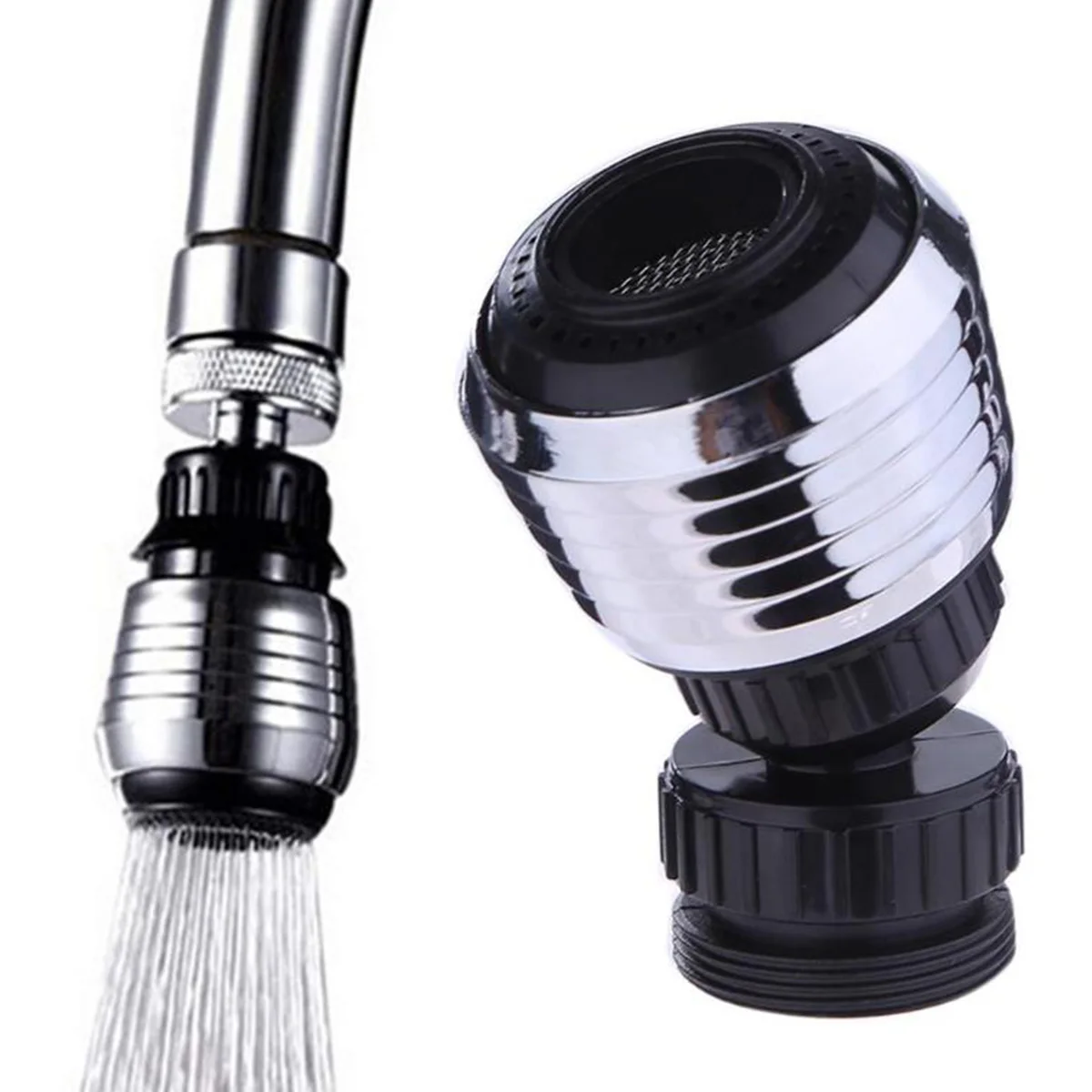 360 градусов диффузор Поворотный кухонный кран аксессуары брызгозащищенный