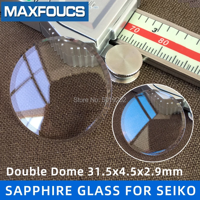 Детали для часов Seiko, сапфировое стекло, кристалл, Двойной Купол, 31,5x4,5x2,9 мм, круглое Хрустальное стекло для ремонта часов