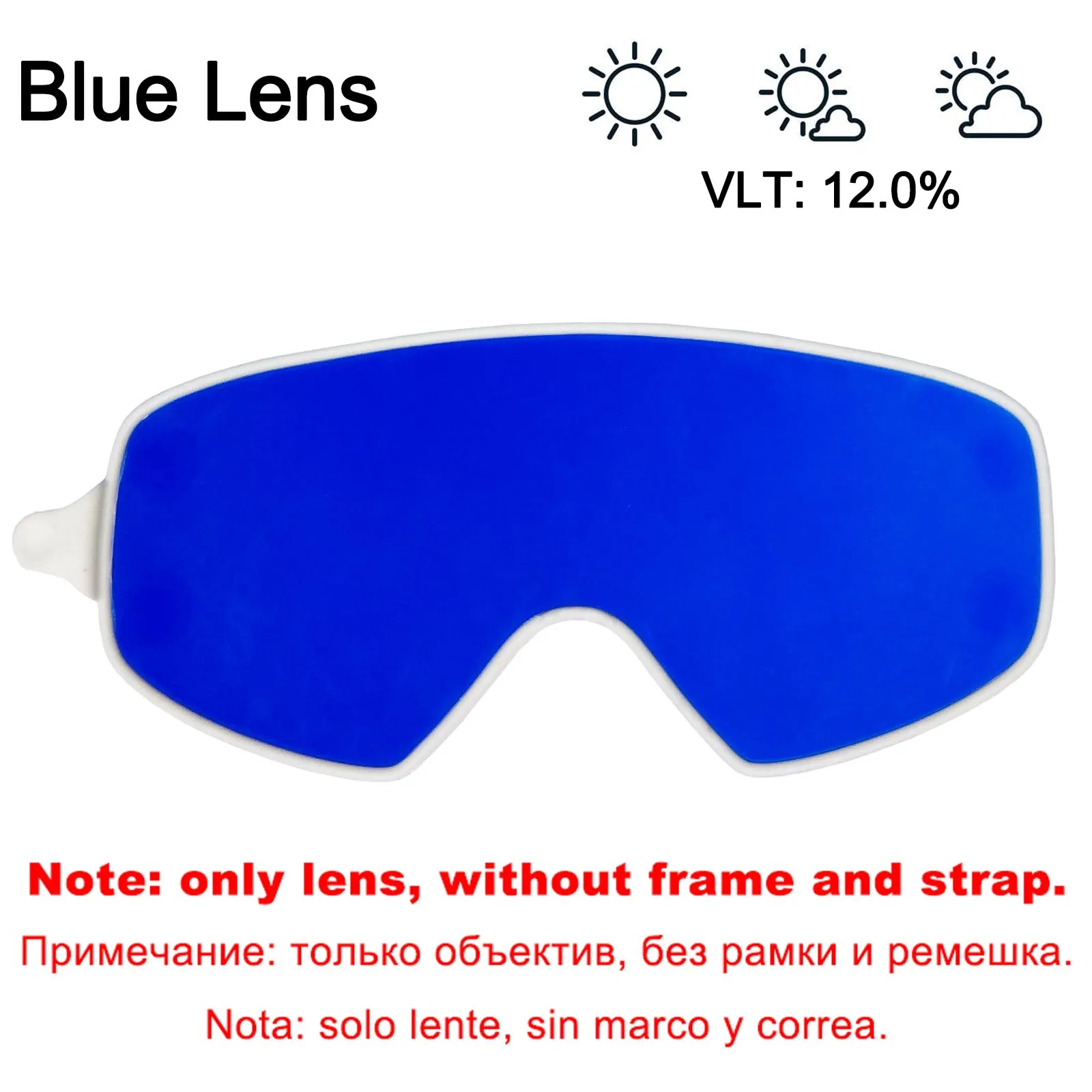 Blue Outer Lens LOCLE лыжные очки 2 в 1 с магнитным двойным использованием для ночного катания лыжные очки противотуманные UV400 лыжные очки для сноуборда мужские женские лыжные очки - Цвет: Blue Outer Lens