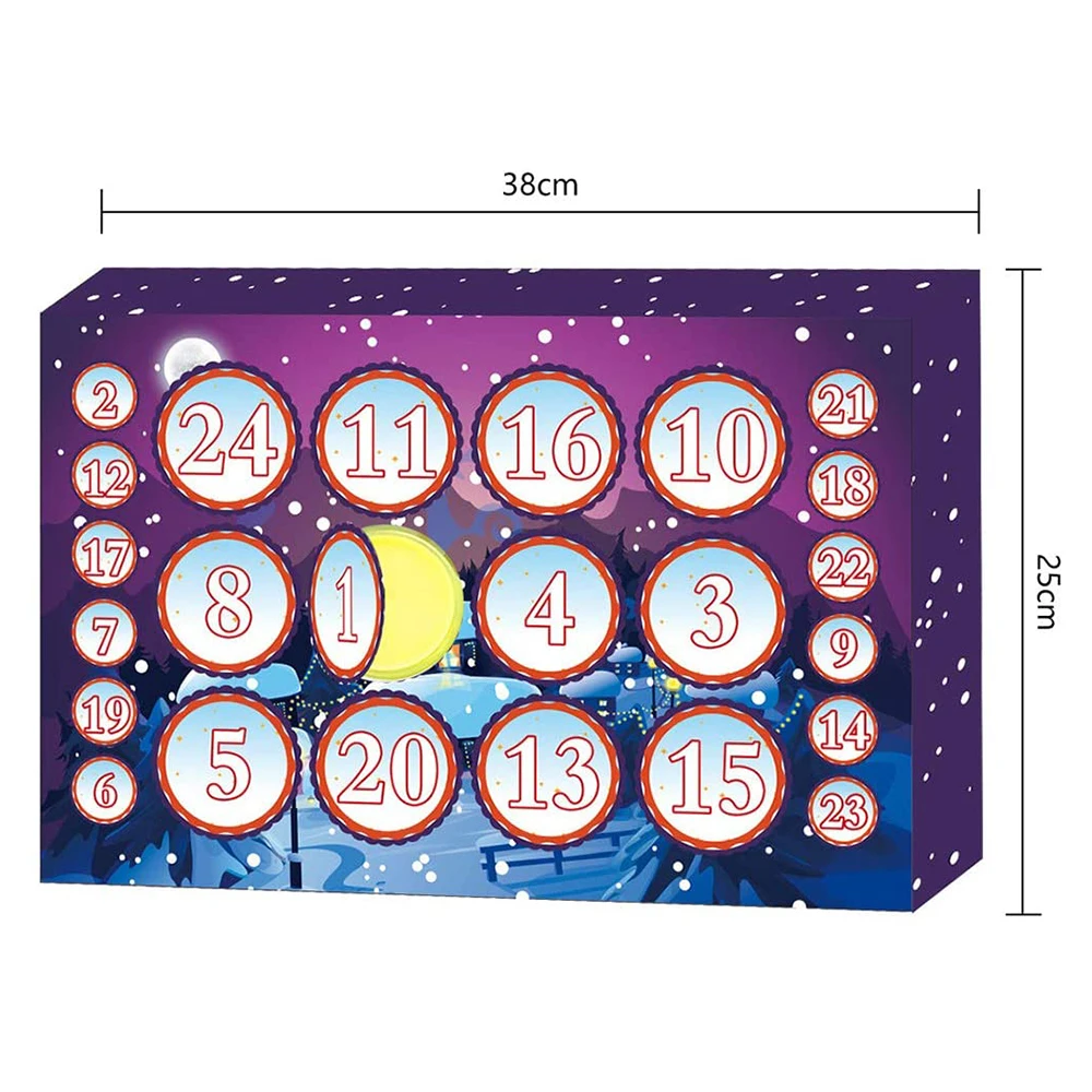 24 шт./компл. календарь для слайма прибытия 2020 рождественские игрушки с обратным