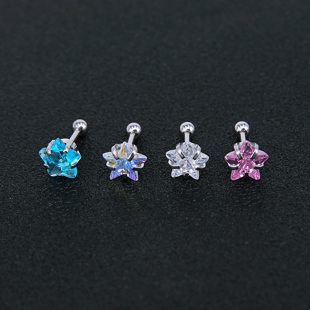 ZS Conch Helix Комплект сережек для женщин и девочек 3 пары серьги из нержавеющей стали