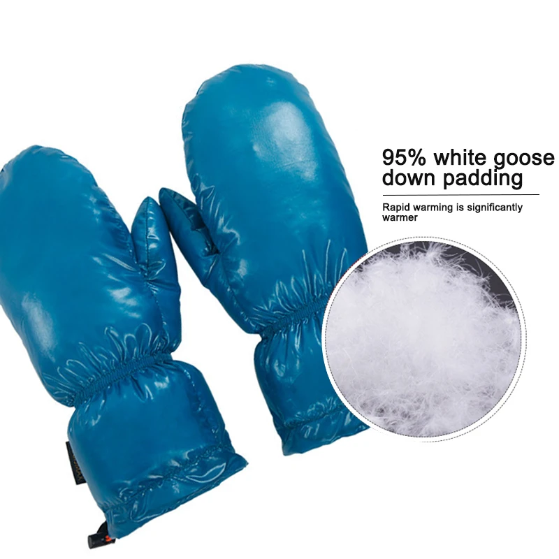 Лыжная перчатка утиное перо портативная зимняя уличная спортивная Лыжная Рыбалка Аксессуары для альпинизма ручная теплая Защитная пуховая перчатка