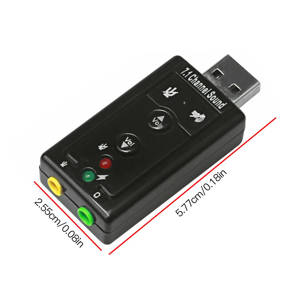 Звуковой адаптер USB7.1 с USB на гнездо 3 5 мм аудиоадаптер для наушников внешняя