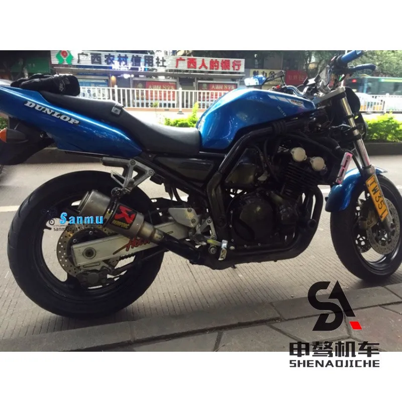 51 мм мотоцикл Yoshimura Модифицированная выхлопная труба akrapovic углеродное волокно с глушитель тканый узор выхлопная труба Лазерная Марка