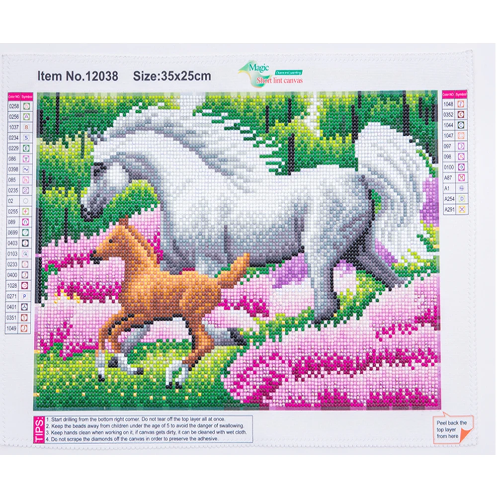 

5D DIY Diamond Painting Complete DiamondSmall Big horse pony Full Painting Art Christmas Gift Mosaic Mural