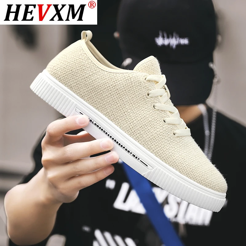 

2021 spring new sneakers men Linen canvas shoes fashion trend men casual shoes comfortable espadrilles classic running shoes