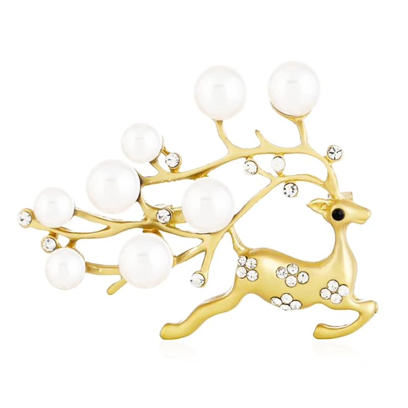 

10 Pcs Pearl Deer Napkin Rings Napkin Buckle for Place Settings,Wedding Receptions,CHristmas and Dining Table