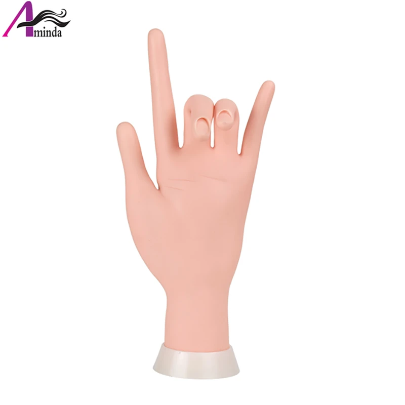 1Pc Flexible Plastic Mannequin Hand For Display Multi-function Soft Hand Mannequin For Gloves Jewelry Finger Covers Nails Show