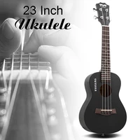 23 inch concert ukulele wood black hawaiian 4 string guitar mahogany wood ukelele musical instrument for kids christmas gifts