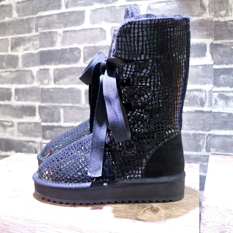 Новинка 2019 роскошные глянцевые высокие водонепроницаемые сапоги из