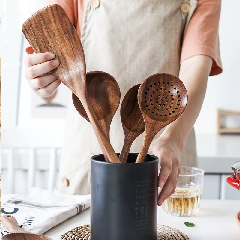 Деревянные ложки для приготовления пищи многоразовая деревянная кухонная