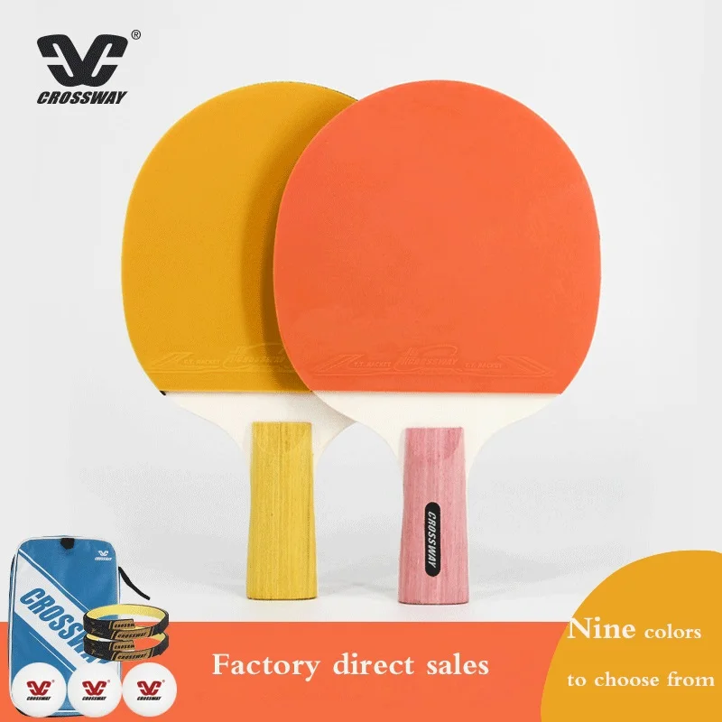 CROSSWAY 2Pcs Upgraded 2 Star Carbon Table Tennis Racket Set Lightweight Powerful Ping Pong Paddle Bat with Good Control | Спорт и