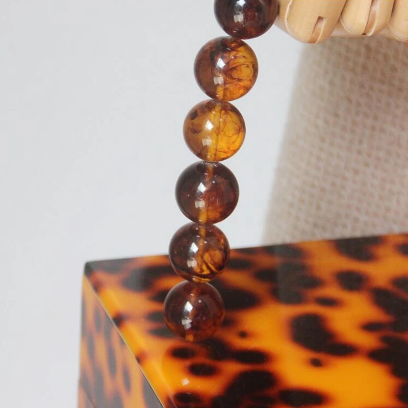 

ASDS-Women Messenger Bag New Wallet Elegant Stylish Leopard Evening Bag Party Prom Casual Vintage Box Bead Clutch Purse