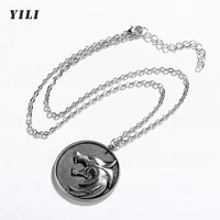 2022 new gothic vintage wolf head pendants necklace for men game cosplay punk wolf head long necklace jewelry gift