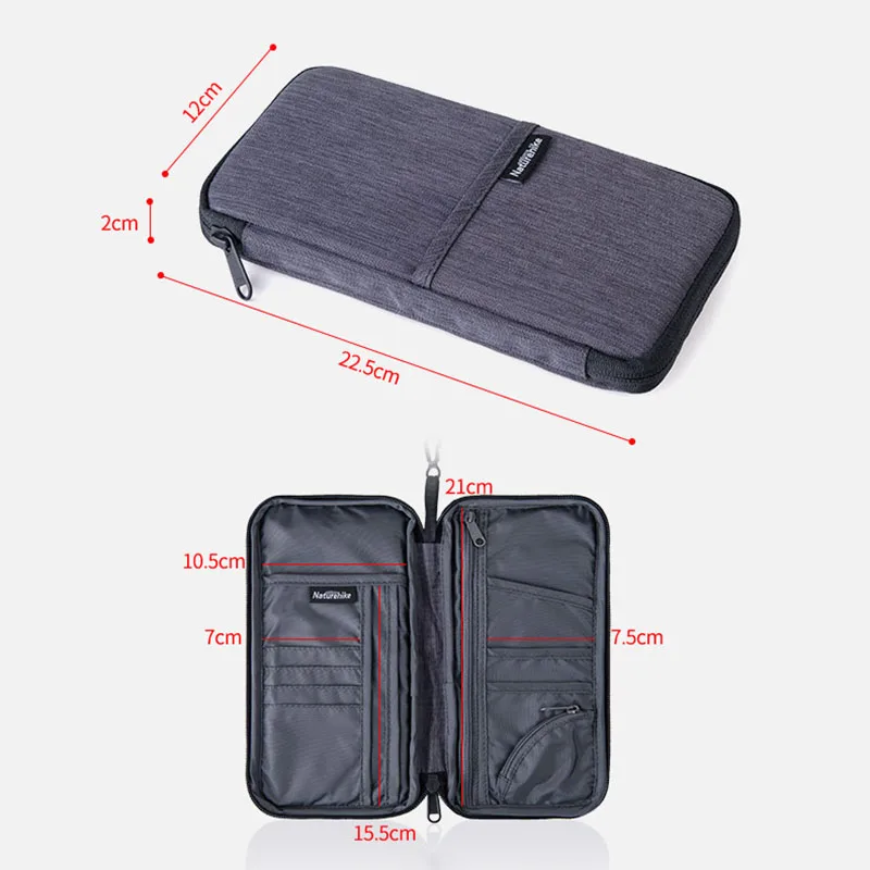 Держатель для паспорта Naturehike RFID вместительный дорожный кошелек органайзер