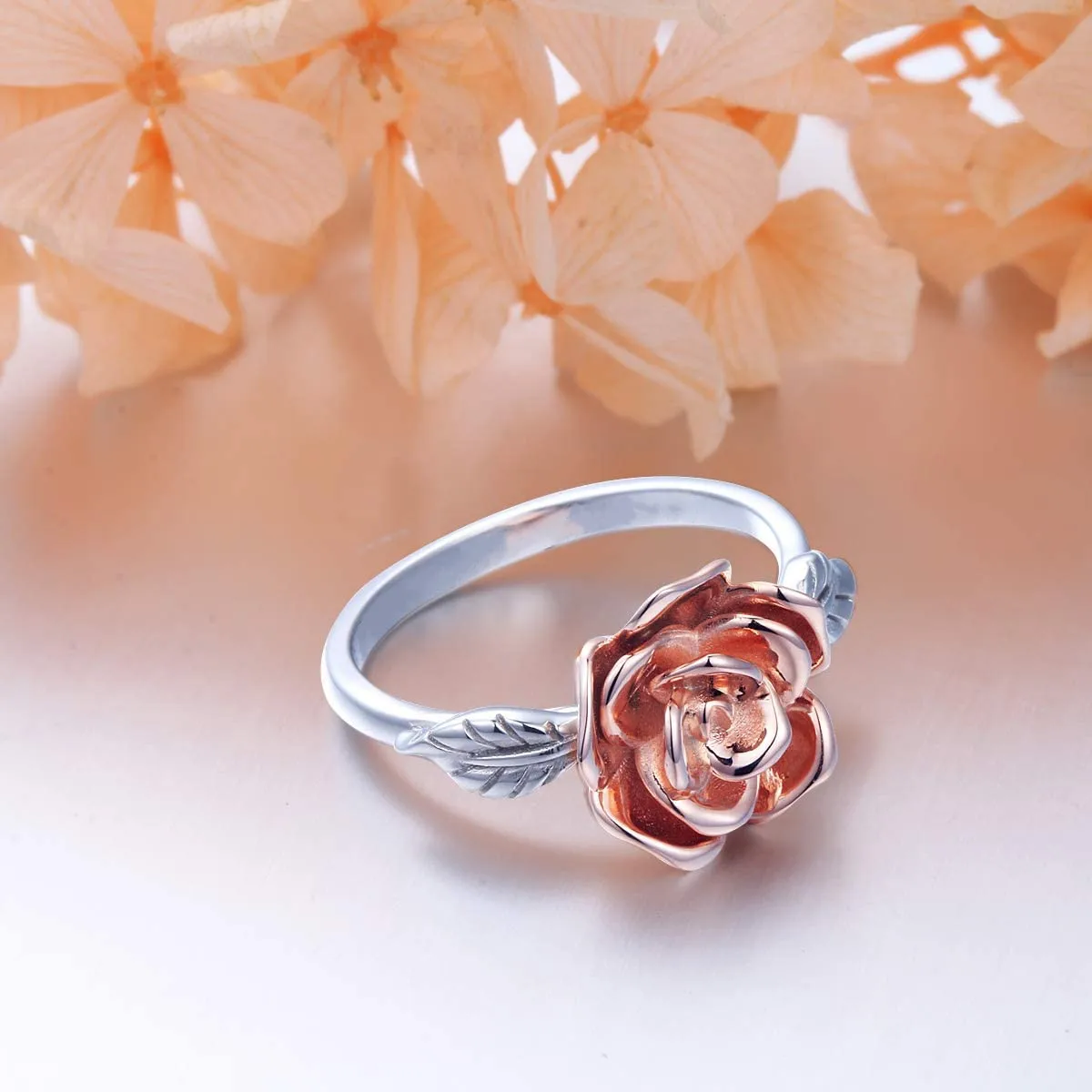 Rose Valley Flower Rings for Women Opening Ring Size Adjustable Fashion Jewelry Girls Birthday Gifts RRR003 |