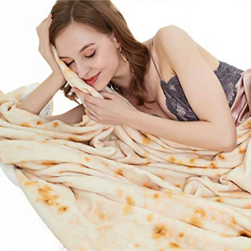 Одеяло Tortilla круглое пледы Новинка еды одеяло для взрослых диаметр 60 дюймов Портативный прочный