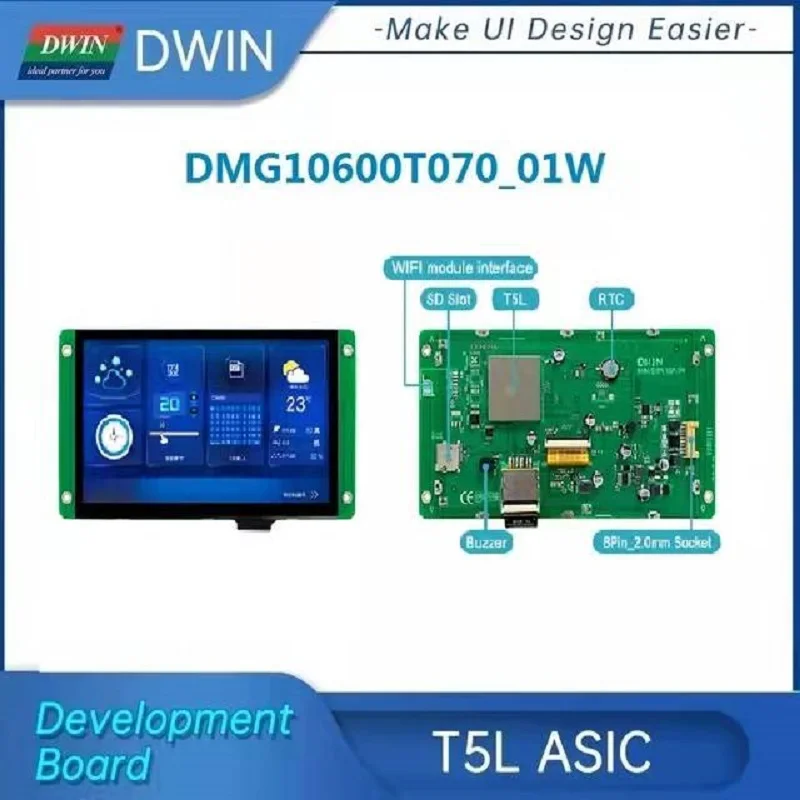 Умная панель DWIN 7 дюймов HMI TTL UART 1024*600 IPS-TFT-LCD сенсорный экран TFT Модуль дисплей