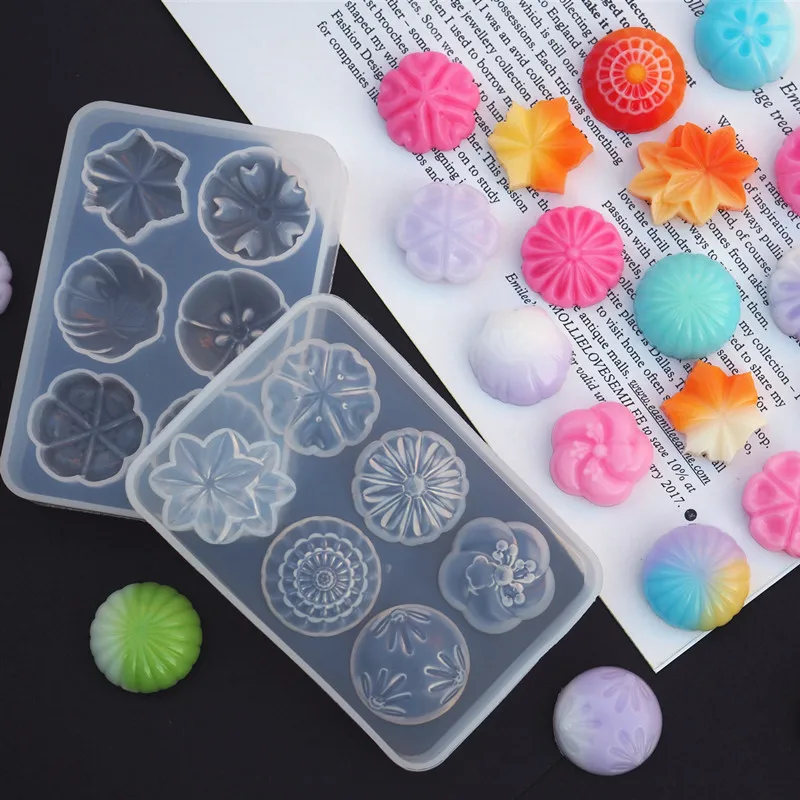 Wagashi Candy Dessert Cake Silicone Mold Jewelry Making Epoxy Resin Molds Uv Resin Mold Silicone Mold Kawaii Mold for Resin