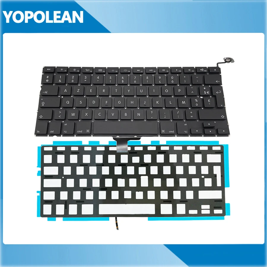 

5pcs/lot New France French Keyboard With Backlight For Macbook Pro 13" Unibody A1278 2009 2010 2011 2012