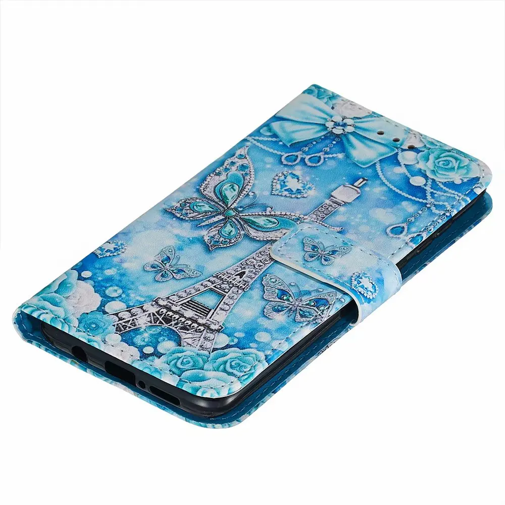 Кожаный чехол с принтом для Redmi Note 8 Pro чехол-книжка бумажником Xiaomi Чехол С