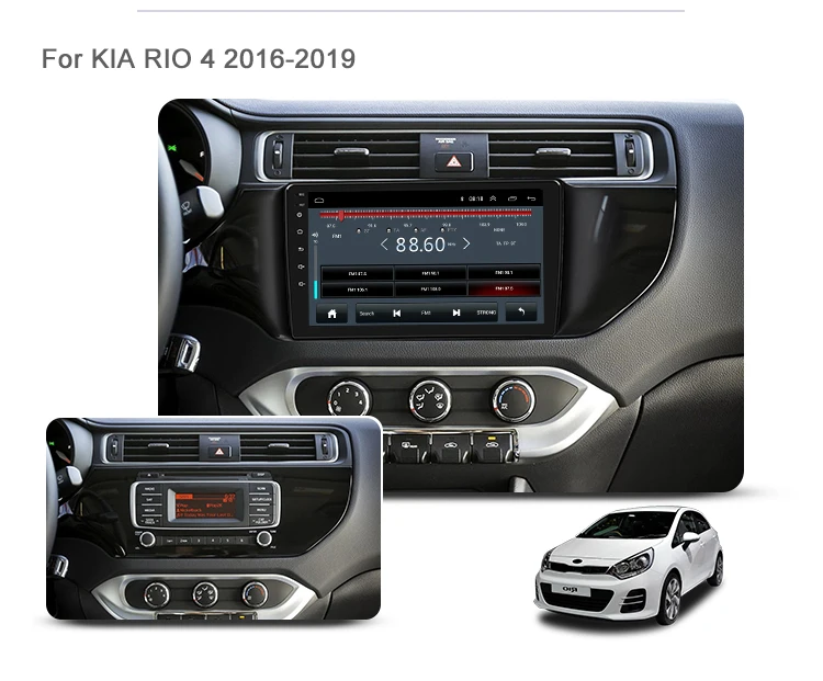 Автомобильный мультимедийный плеер для KIA RIO 3 4 2Din Android 9,0, автомагнитола, стерео 2010-, навигация, Авторадио, gps, магнитофон, K2, Wifi
