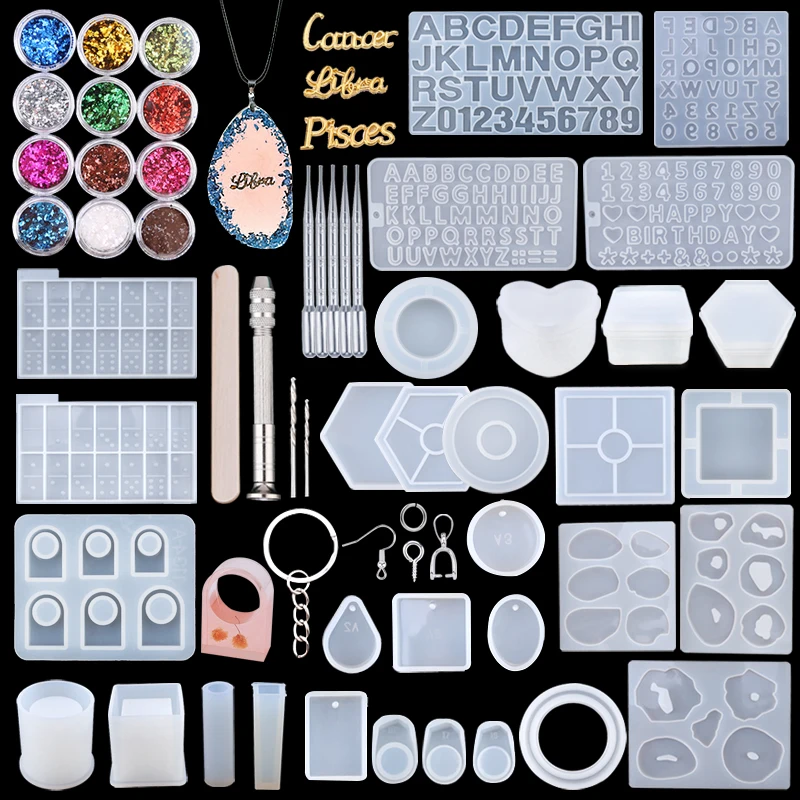 Прозрачные формы для эпоксидной смолы набор силиконовых форм моулей