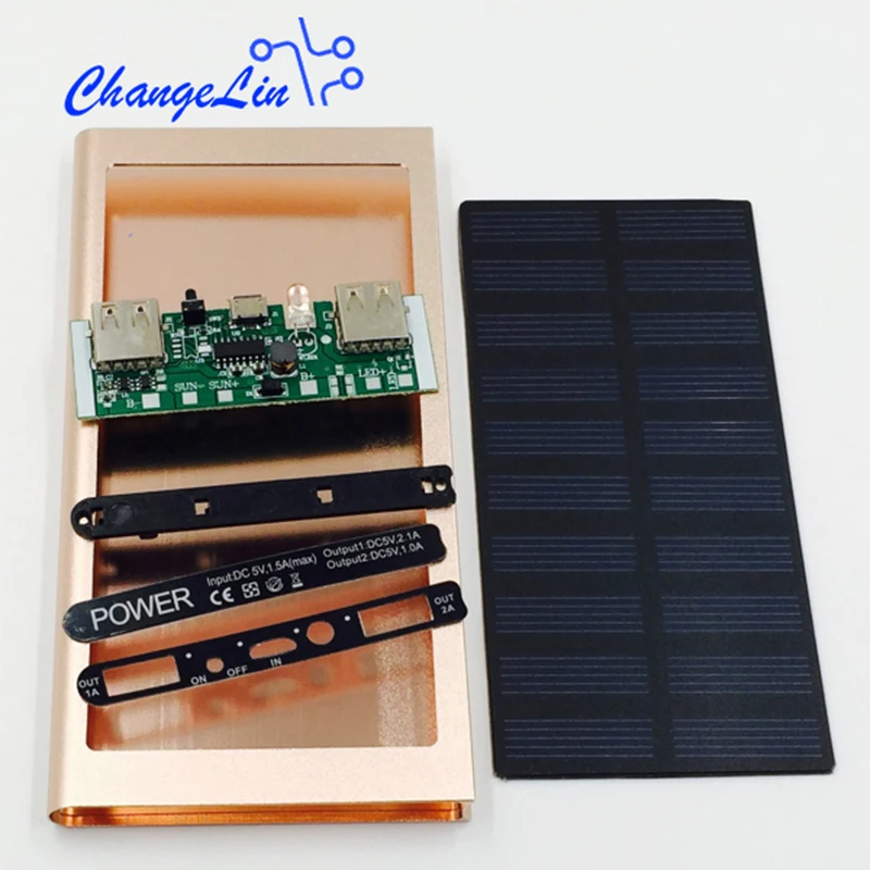 Чехол для зарядного устройства с солнечным мобильным блоком питания полимерная