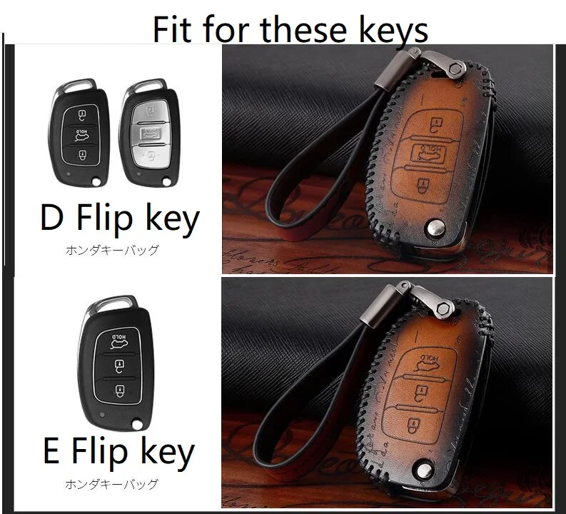 

Retro style leather Car Key Case Cover For Hyundai Tucson Creta ix25 i20 i30 HB20 Elantra Verna Sonata Mistra accessories