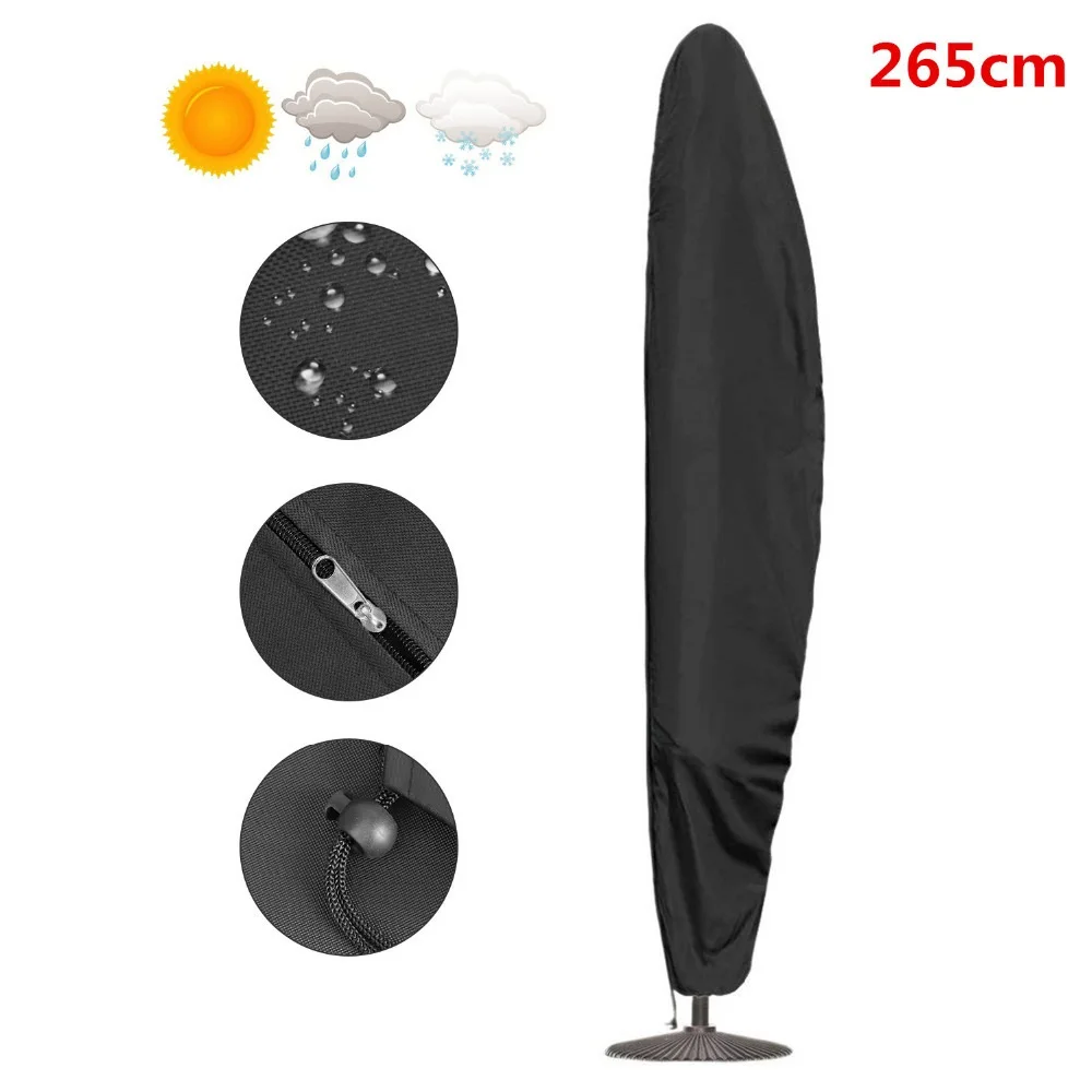 

Outdoor Banana Umbrella Cover Garden Patio Cantilever Parasol Protective Cover with Zipper Waterproof Dustproof 265cm