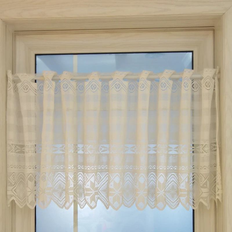 Сетчатая белая марлевая занавеска на окна для кухни кафе комнаты небольшие