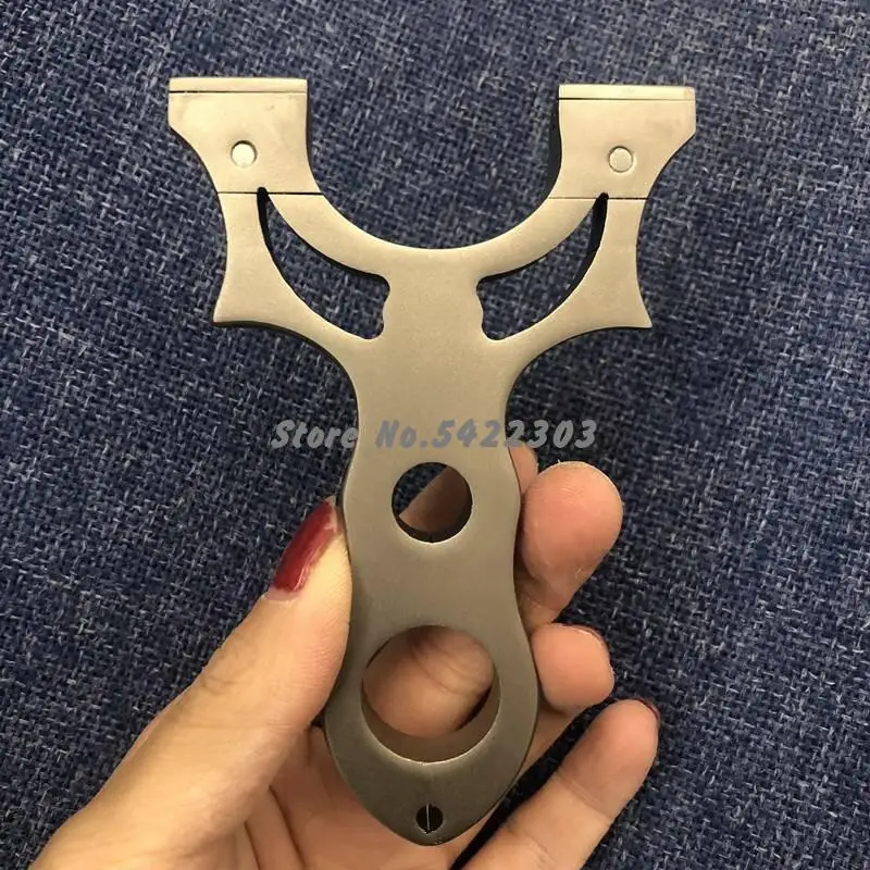 

Hunting Slingshot Catapult 304 Stainless Steel Sling Shot With Flat Rubber Band Outdoor Shooting Game Precise Slingshot